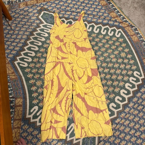Patagonia Pants - Patagonia Yellow & Rust Floral Jumpsuit